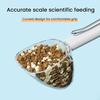 Dog Food Scoop Multi Purpose Plastic Pet Food Measuring Cup with Long Handle 2-in-1 Sealing Clip for Dogs Cats Birds Food