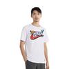 Nike T-shirt Uomo Girocollo Stampa Logo Basket Bianca DD9373-100