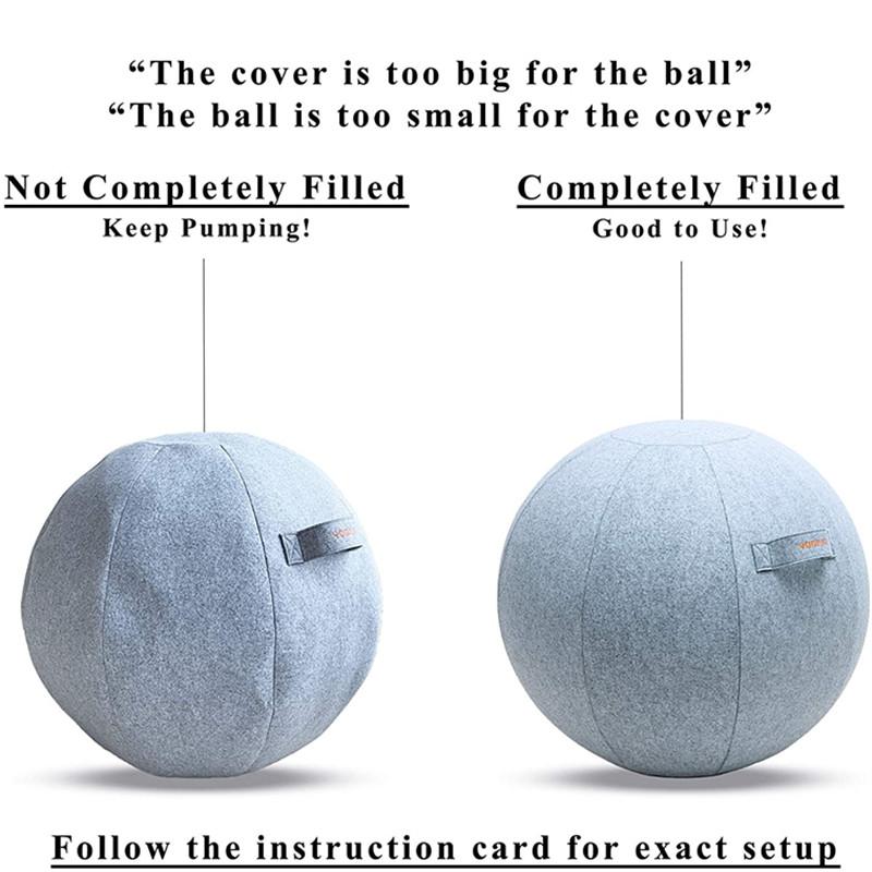 55 65 75 85CM Yogaball Staubdichte Abdeckung Rutschfeste Baumwolle Antistatisch Schweißabsorbierend Yoga Fitnessball Abdeckung für Schutzhülle Praktische Nutzung
