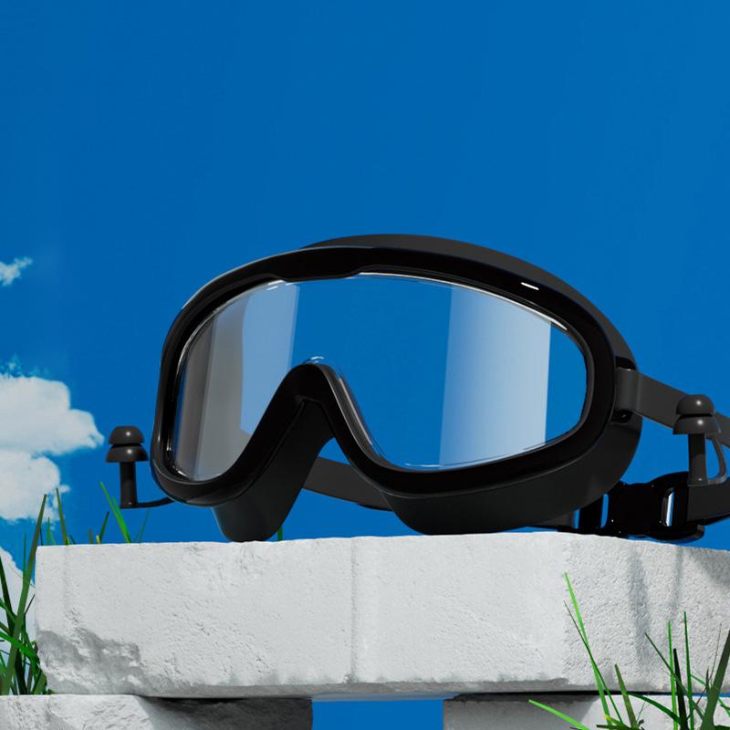 Popular Online Waterproof And Anti Fog Large Frame Professional Diving Goggles, Adult Swimming Goggles