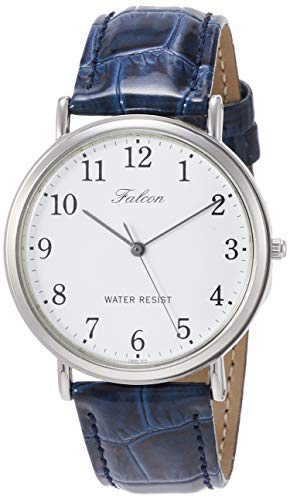 

Citizen Q&Q Q996-324 Men s Wristwatch, Analog, Waterproof, Leather Strap, White x Navy, multicolor (white