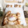Cat Series Cute Animal 3D Digital Printing Quilt Cover Three-Piece Bedding