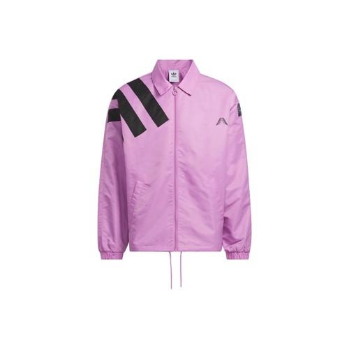 adidas Fashion Basketball Casual Sports Jacket for Men, Purple Pink M