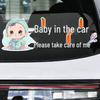 Cartoon Baby On Board Waterproof Sun Protection Reflective Sticker for Car