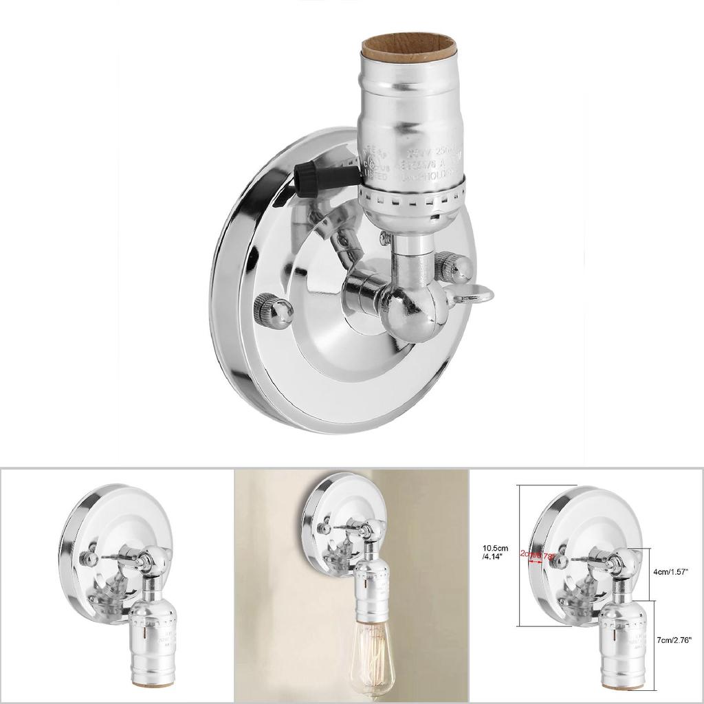 Vintage-Lichthalter, E27-Wandleuchte mit Schalter für den Heimgebrauch und die Dekoration, 220 V