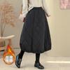 Cotton Padded Plus Size High Waist Vintage Spring Autumn Winter Casual Loose Long for Woman Skirts Womens Skirt