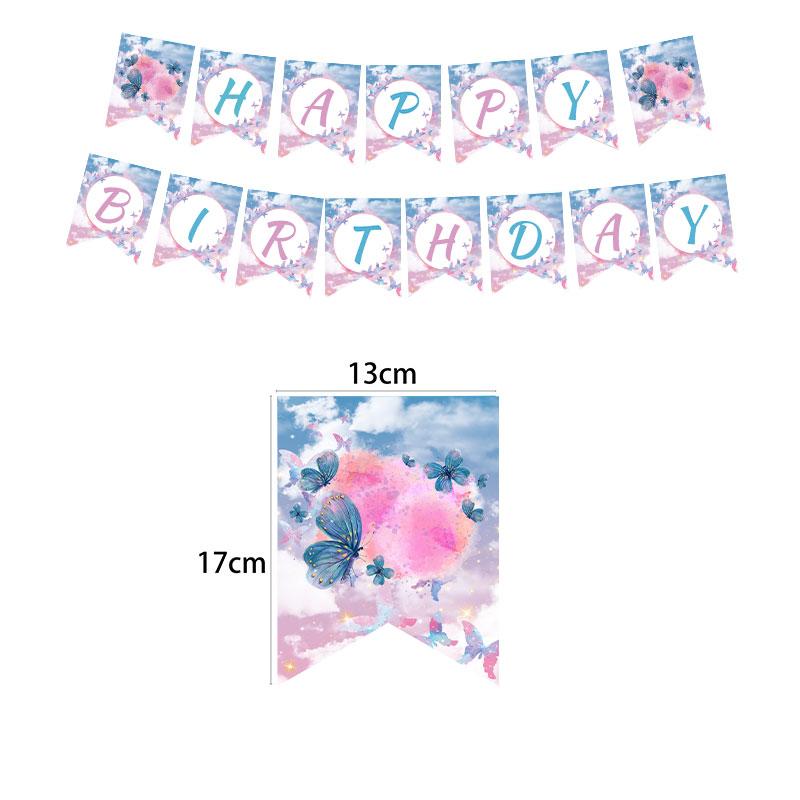 Butterfly Party Tableware Set  Butterfly Pattern Paper Plate Napkin Cup Disposable Tablecloth for Baby Shower Birthday Supplies