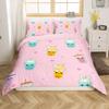 Lovely Bohemian Style Cup Shaped Tea Party Soft Duvet Cover Quen Sized Dimensions Children Kids Rom Decor Watercolor Cofe Beding Cup 3 Piece Set
