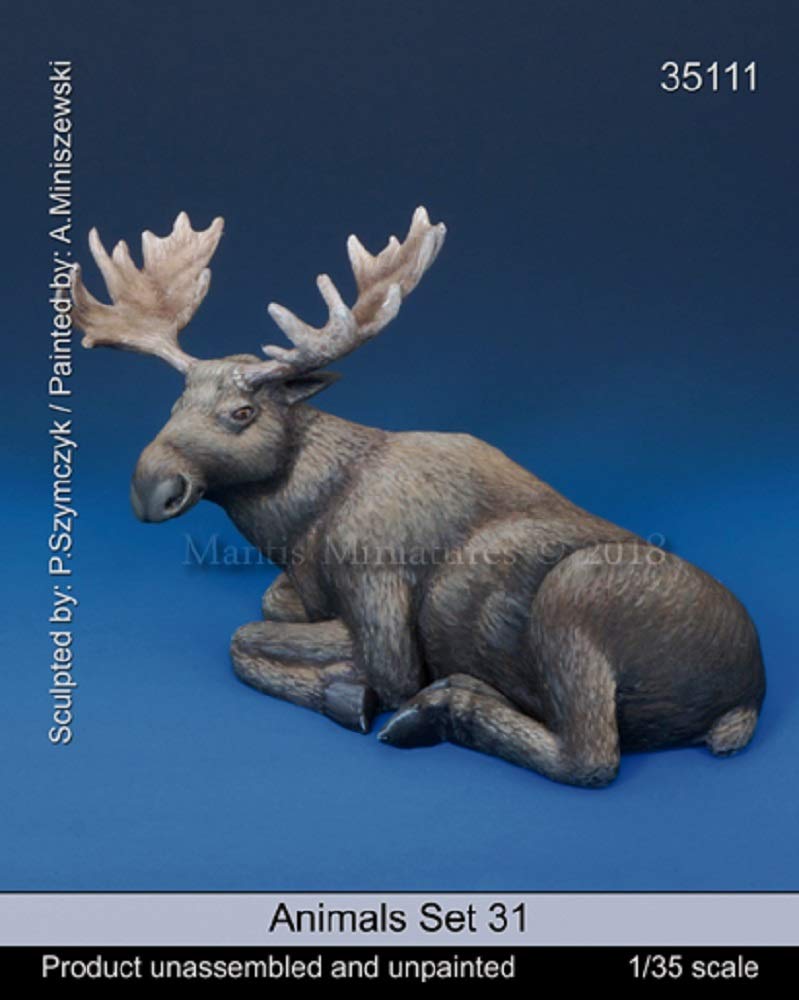 Mantis Miniatures 1/35 Scale Animal Series Animal Set 31 Moose Resin Kit Man35111