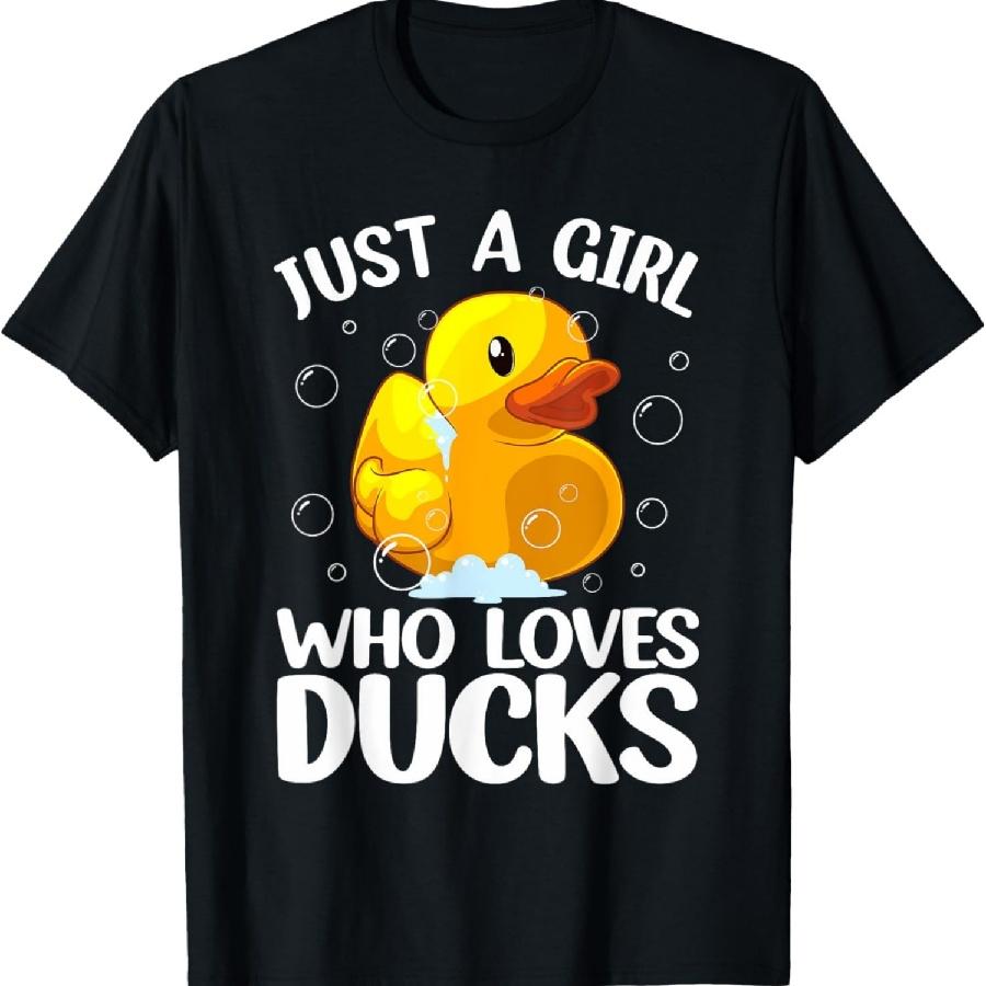 Unisex T-shirt Cute Duck Art For Girls Women Kids Youth Rubber Duck Lover T-Shirt