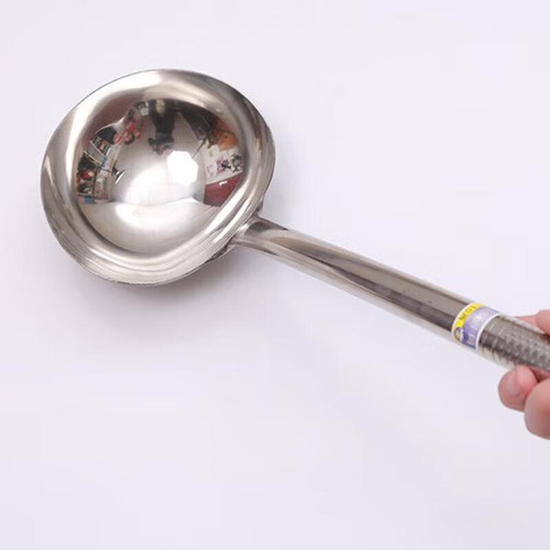 Traditional Stainless Steel Long-Handle Ladle
