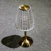 LED Elegant Table Lamp Type-C Rechargeable Dimming Atmosphere Light 3 Color Crystal Touch Desktop Light for Bar Hotel Restaurant