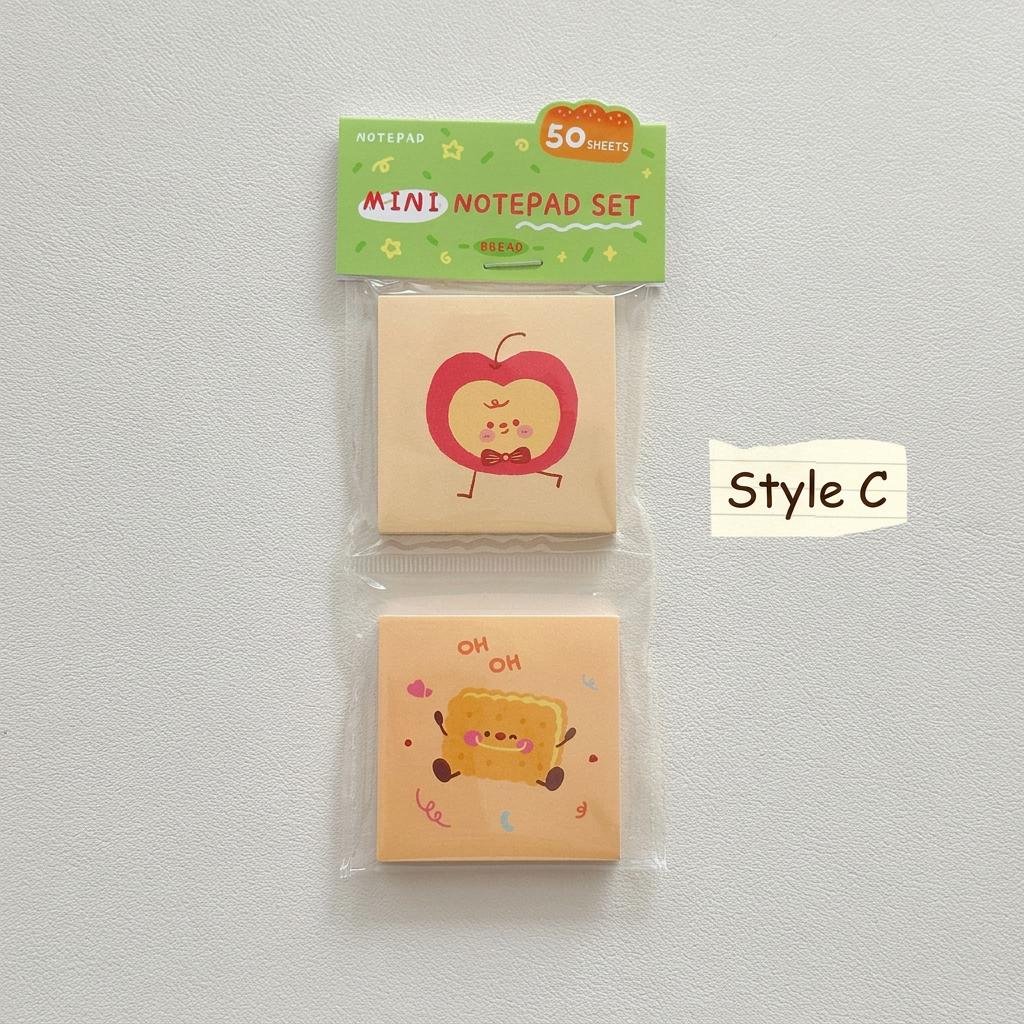 Non-Adhesive Notepad Decorative Food Themed Notepad Japanese Memo Japanese Mini Memo Pad For Office Workers On-The-Go Message