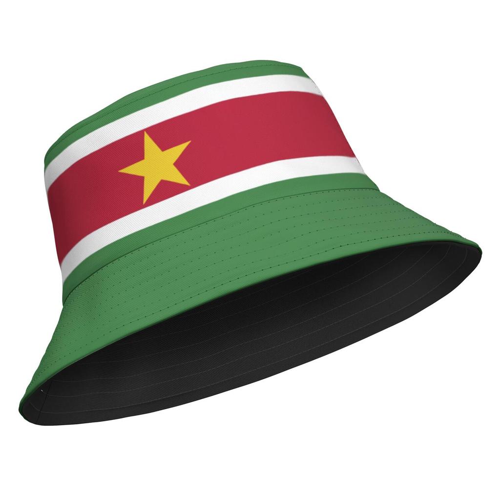 Suriname Fisherman Hats Custom Made Name Number Photo Logo Bucket Cap Nation Flag Sr Dutch Country College Headgear