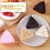 Kit de 2 bucăți de forme cu bile de orez Set de mucegaiuri pentru orez cu demontare ușoară Mașină de sushi triunghiulară Presă pentru onigiri antiaderență cu lingură pentru prânz pentru copii Bento Home DIY