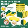 MAQIHAN 18PCS Heavy Duty Scrub Sponge - Dish Scrubber Sponge Non Scratch Double Sided Reusable Cleaning Scouring for Kitchen Dishes, Pots, Pans, Sink