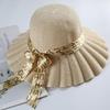 Women's Fashionable Sun Protection Wide Brim Straw Hat for Summer Beach and Scenic Outings