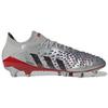 Adidas Predator Freak .1 Round Toe Lace-Up AG (Rubber Short Studs) Durable Soccer Shoes Men Soccer Shoes Silver Black Q46410