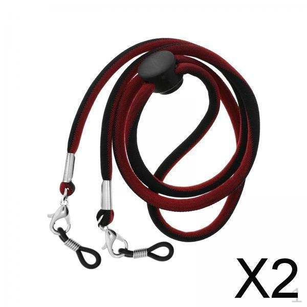 2x Glasses Strap Sunglasses Retainer Fashion Anti Slip Reusable Adjustable Eyeglasses Holder Straps