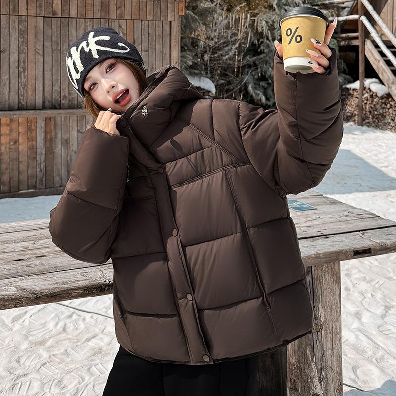 New Winter Cotton Coat Hooded Versatile and Loose Korean Cotton Coat Fashionable Warm Bread Coat Women's Jacket