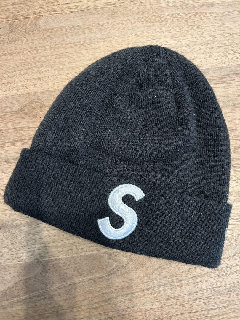 

[Б/У] Вязаная шапка Supreme S Logo черного цвета