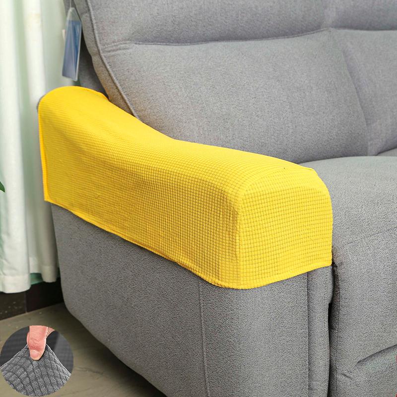 2 PCS Solid High Quality Removable Armrest Covers Furniture Stretchy Chair Sofa Couch Arm Protector Home & Living Furniture