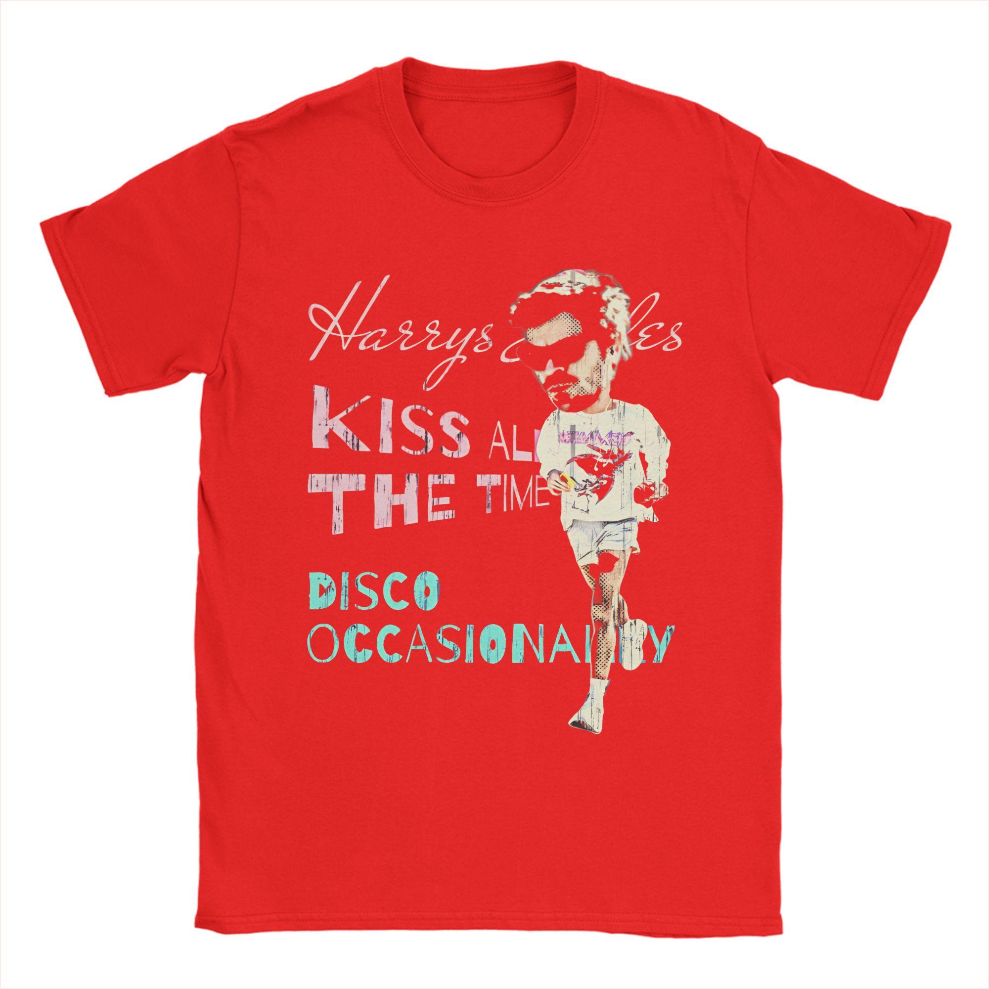 

Harry Styles Disco Occasionally Retro Bootleg TShirt Men Pure Cotton Tee Shirt Round Collar Short Sleeve T Shirts Clothes S