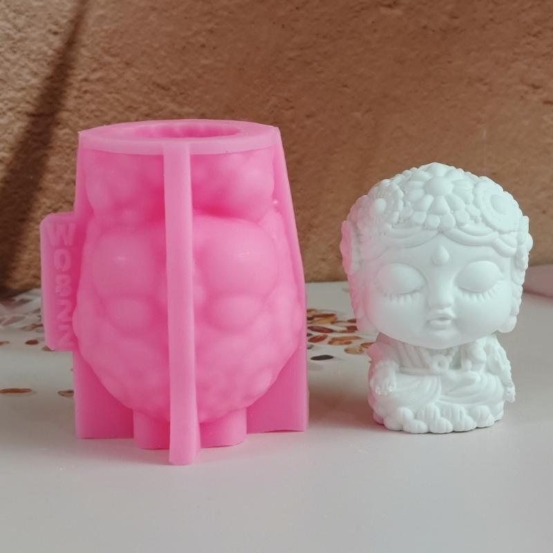 Silicone Cartoon Flower Girl Miniature Statue Sculpture Mold For DIY Craft Projects Resin Plasters Concrete Casting