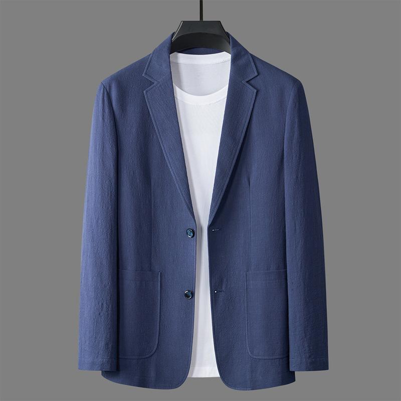 Spring and Summer New Casual Suit Men's Business Anti-wrinkle Pure Cotton Suit Single-piece Thin Jacket