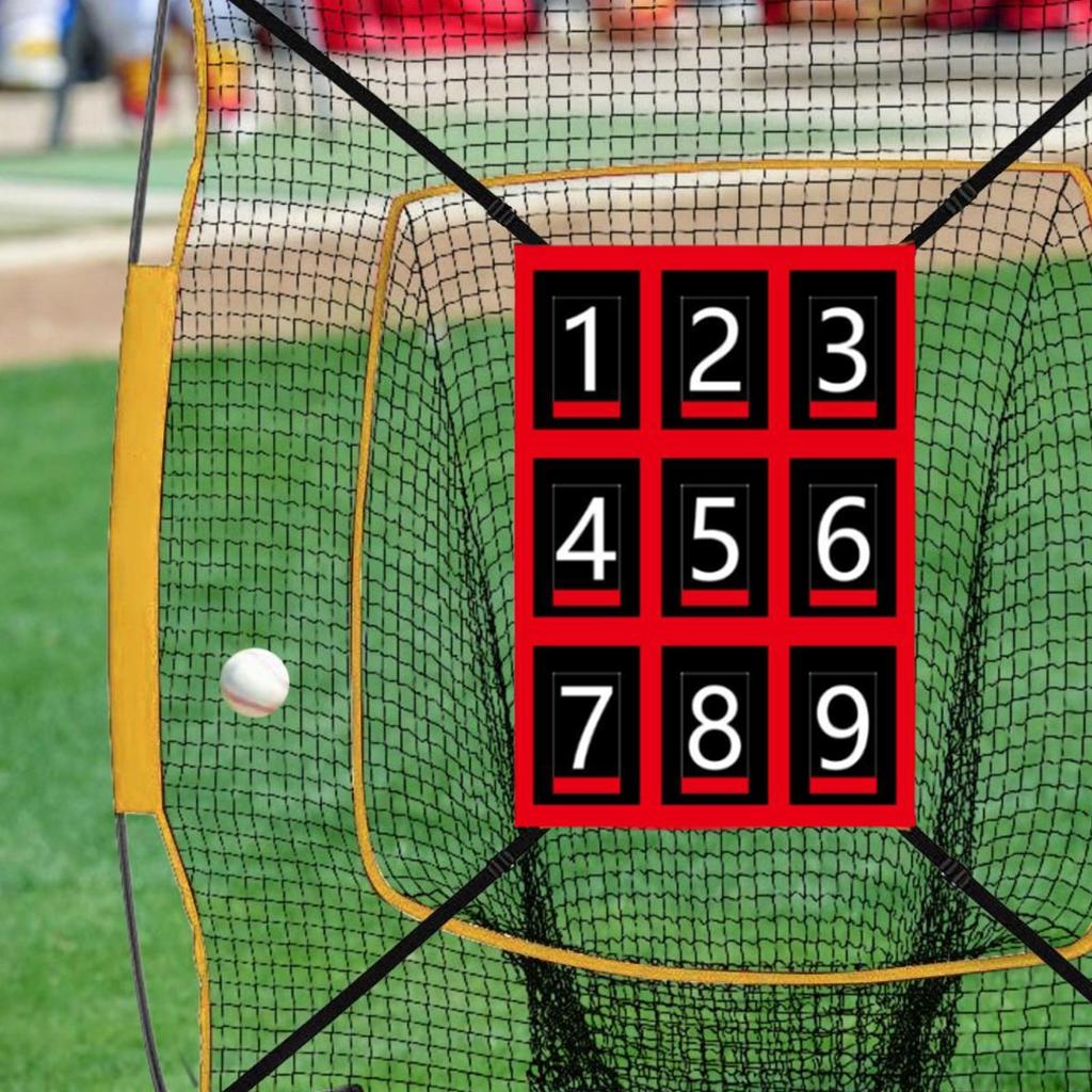 Pitching Net With Strike Zone Softball Accessories For Practice Baseball & Softball Batting Aid Pitching Adjustable Target Net
