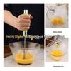 Stainless Steel Semi-Automatic Rotating Egg Beater