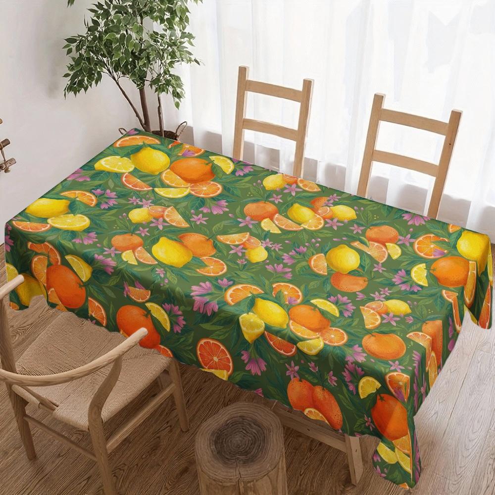 Rechthoekig Tafelkleed met Fruitpatroon voor Tafeldecoratie Keuken Eetkamer Waterdicht Herbruikbaar Tafelkleed voor Tafels Binnen Buiten 140x180cm