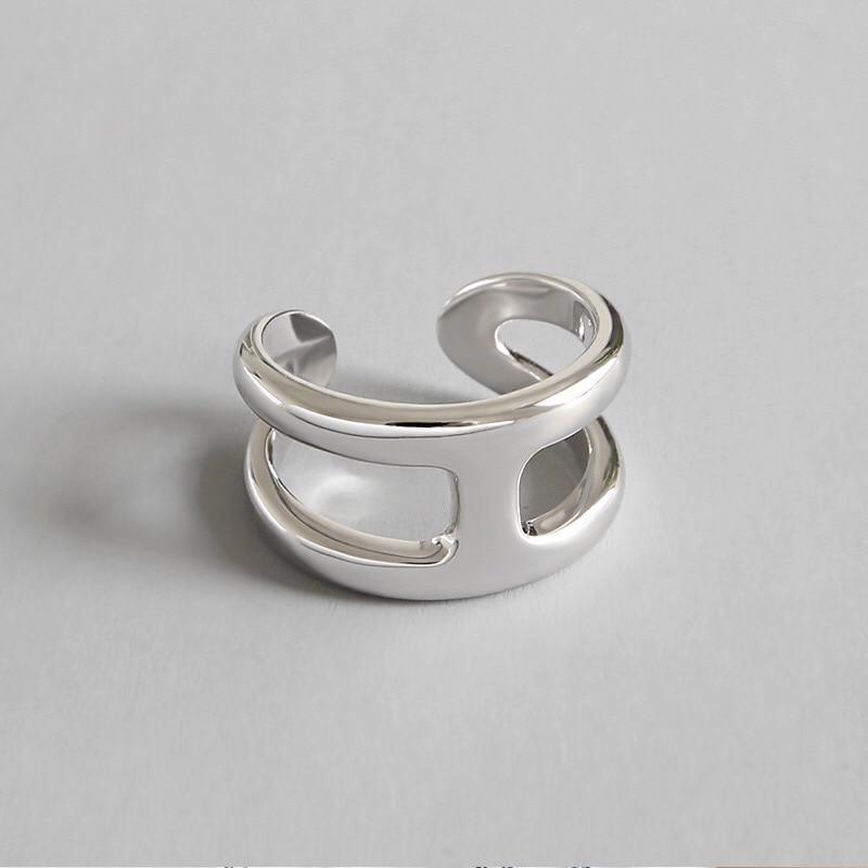 

100 %Real Tone Finger Ring Minimalist Simple Glint Gleam Thin Little Finger Rings Fine Jewelry Present Women Gift Idea SaleSimple Resizable