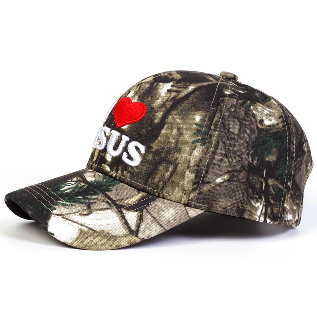 Unisex I LOVE JESUS Letter Embroidery Baseball Caps Outdoor Adjustable Spring and Autumn Casual Sunscreen Hat