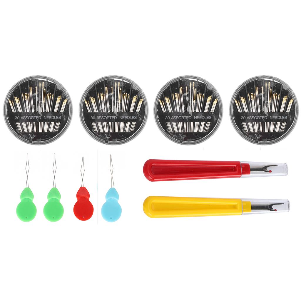 Conjunto de Ferramentas de Costura Caixa Agulha de Mão Removedor de Linha Idoso Passador Automático Kit DIY