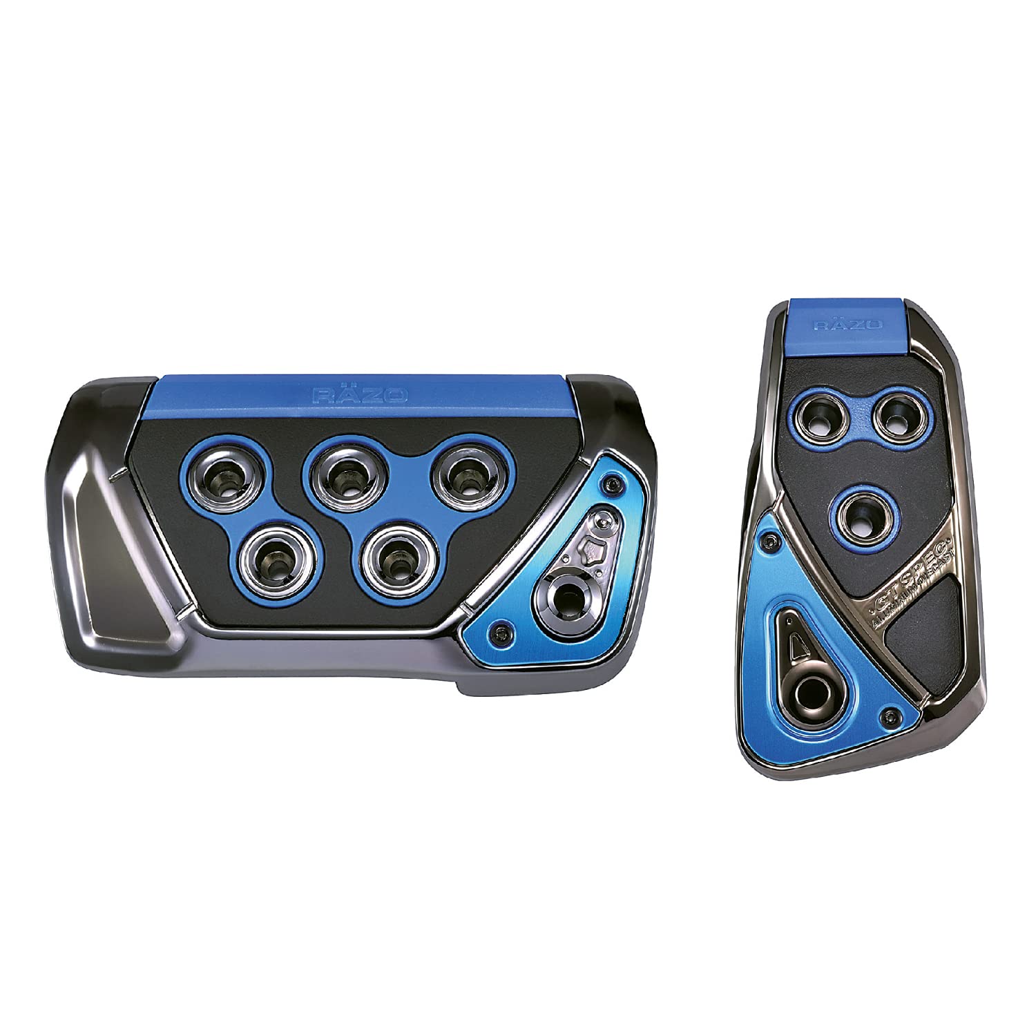 

Carmate Car Pedal Set RAZO GT SPEC AT - SS Fits: Prius, Hustler, others, model: RP109BL, blue blue синий