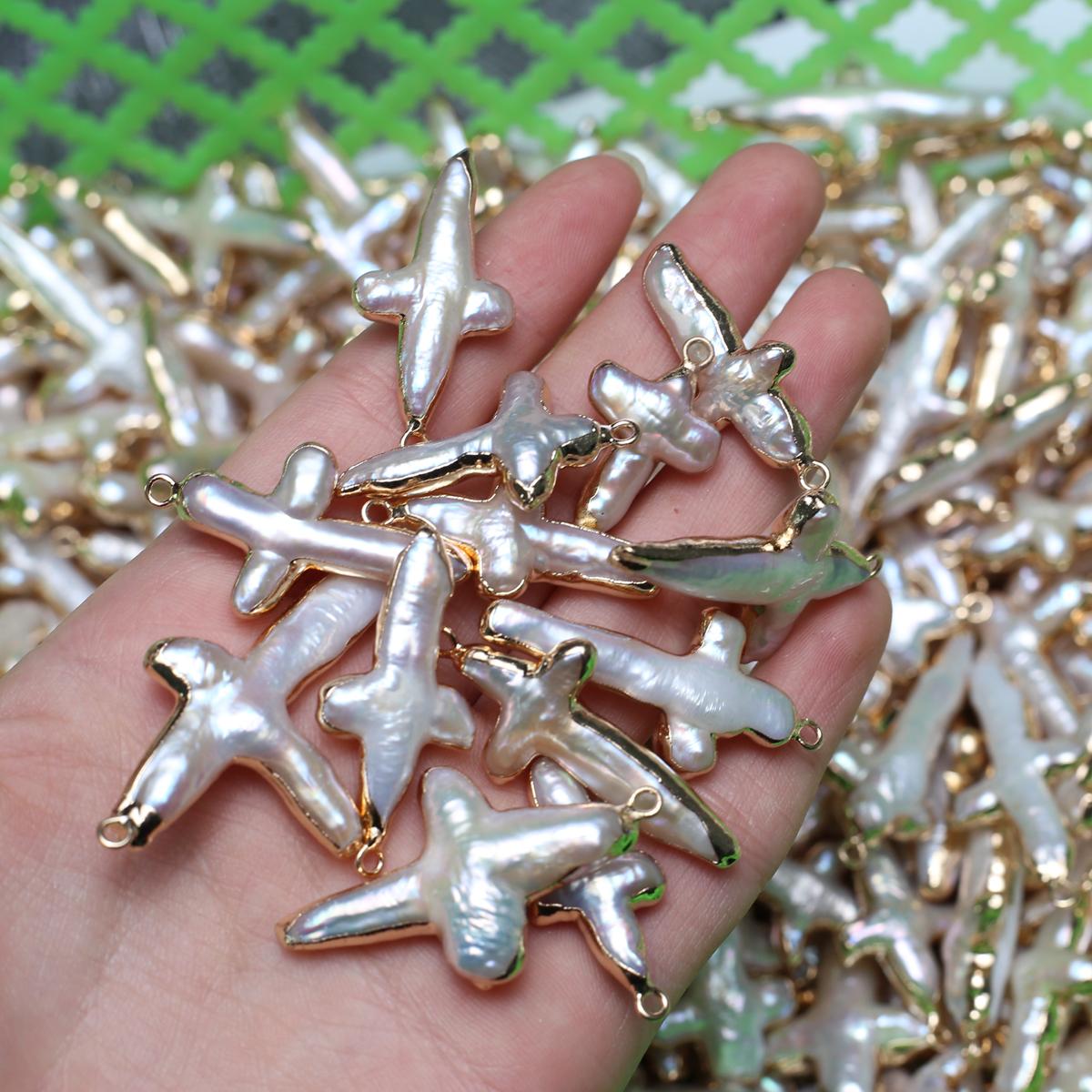 

1 шт., искусственный жемчуг барочный кулон, крестики в богемном стиле для самостоятельного изготовления ожерелья, брелока, подвесных декоративных аксессуаров, ювелирных изделий 1,6×3,8 см 1Pc/1.6×3.8cm белый