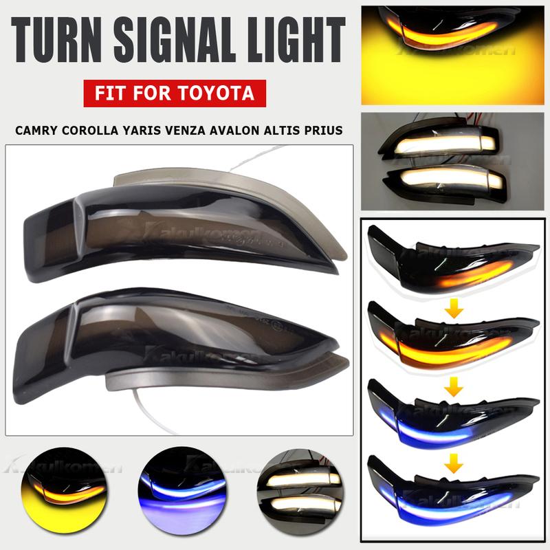 LED Dynamic Turn Signal Light For Toyota AQUA COROLLA AXIO CAMRY AURIS ALLION PRIUS C VITZ Rearview Mirror Indicator Lamp