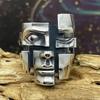 Anello Regolabile Apribile con Motivo Facciale Umano Vintage per Uomo Versatile Personalizzato Anello da Dito in Kirsite Accessori Gioielli Regali