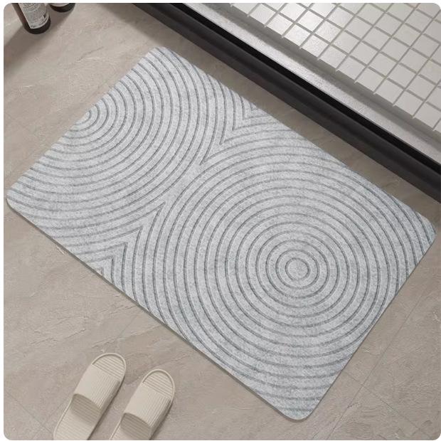 Non-slip Cream-style Diatom Mud Water-absorbing Bathroom Mat