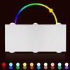 LED Colorful RGB Wall Lamp Aluminum Indoor Bedroom Waterproof Decorative Lamp(Rectangular 6W)