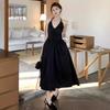French White Neck Suspender Dress Female Summer Thailand Fairy Mori Backless Seaside Holiday Fluffy Dress