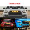 For Raptor Style Smoked Lens Amber 12 LED Front Grille Running Lights For Ford