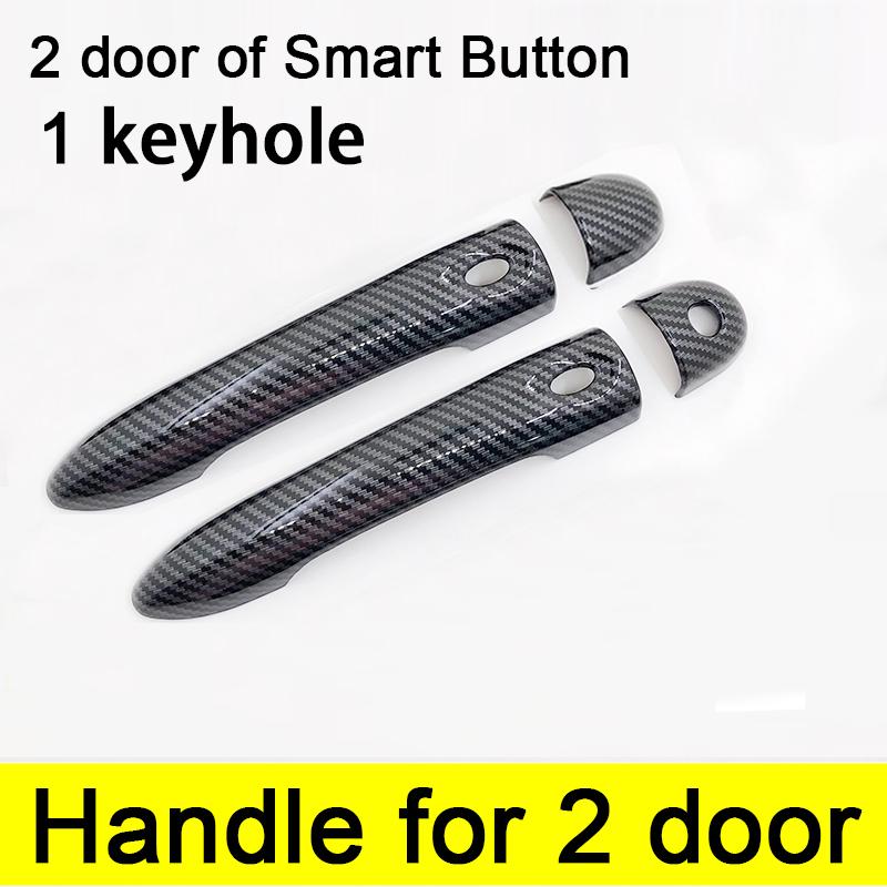 Carbon Fiber Exterior Door Handle Cover Catch Trim Car Cap Accessories for Renault Zoe Z.E 2013 2014 2015 2016 2017