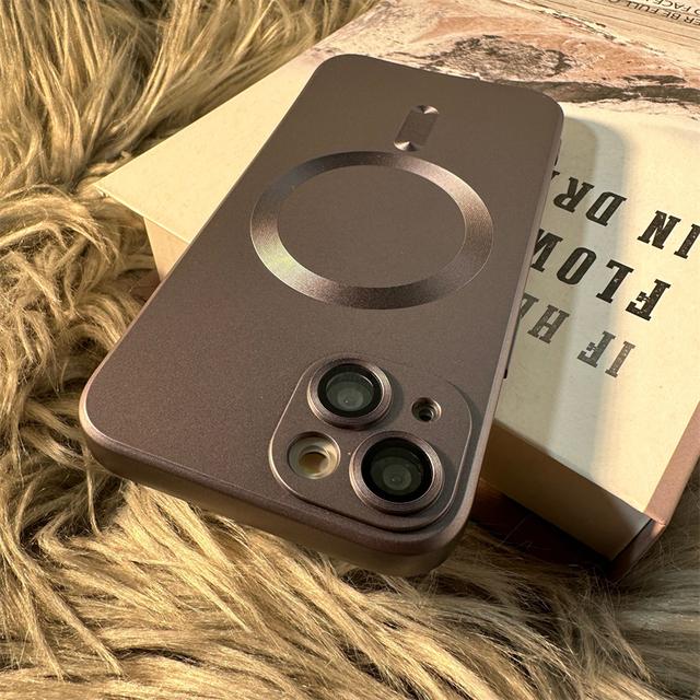 Luxury Matte For Magsafe Magnetic Wireless Charging Case For Iphone 11 12 13 14 Pro Max Plus Lens Shockproof Silicone Soft Cover