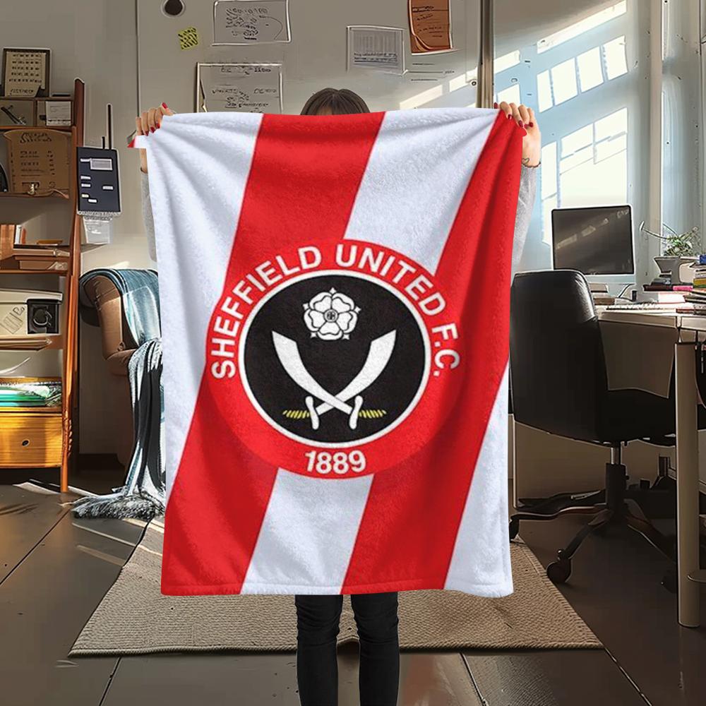 1 Pezzo Coperta in Flanella con Stampa Sheffield United FC, Alta Qualità Confortevole per Tutte le Stagioni, Arredamento per la Casa, Calore e Comfort, Perfetta per Regali di Natale
