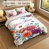 Butterfly Theme Personalized 3Pcs Bedding Set Custom Text & Name 1 Sheet 2 Pillowcases Household Bedding 1pc