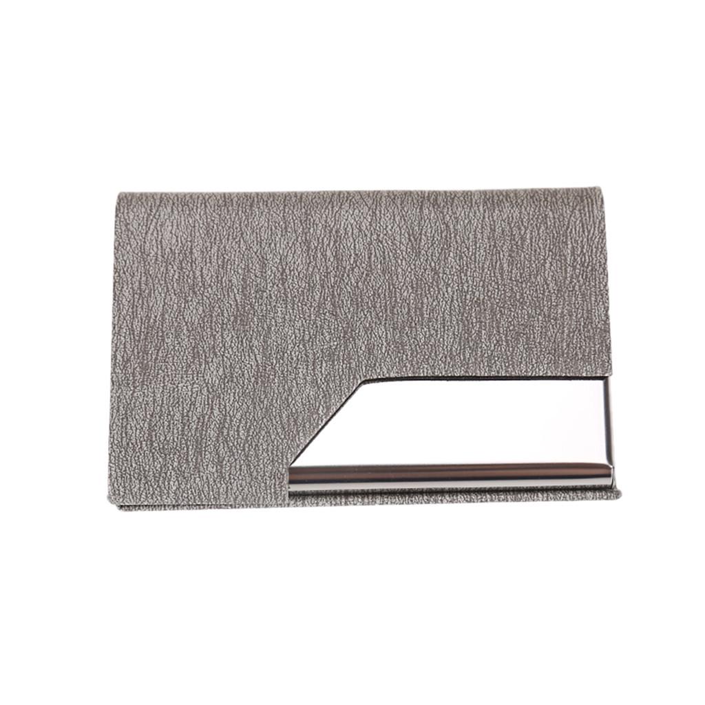 Creative Holder Metal Leather Box Cover Credit Business Multi Card Case Wallet