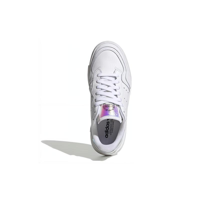 Adidas Originals Super Court J Slip Resistant Low top Kids' Skateboarding Shoes White Purple Pink Teenagers Sneakers EG8489