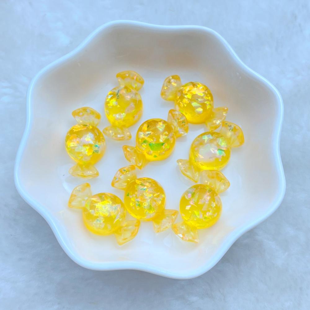 20Pcs New Cute Mini 11*21mm Cartoon Shiny Candy Flat Back Resin Cabochons DIY Jewelry Craft Decoration Accessorie